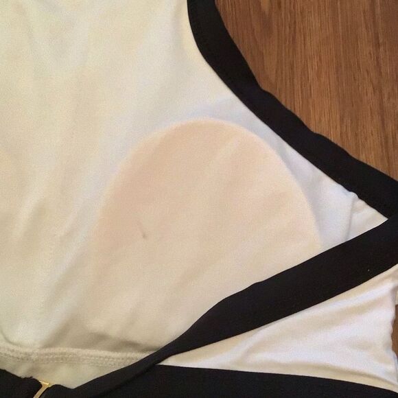 Gianni Bini White Black Cut Out One Piece Swim - Picture 8 of 8